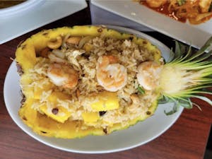 Order Pineapple Fried Rice food online from Lanna Thai Restaurant store, Lenexa on bringmethat.com
