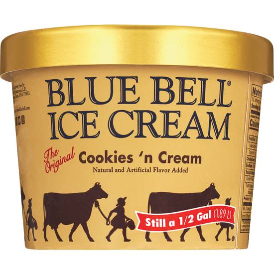Order Blue Bell Gold Rim Ice Cream Homemade Vanilla (1/2 Gallon) food online from CVS store, Tulsa on bringmethat.com