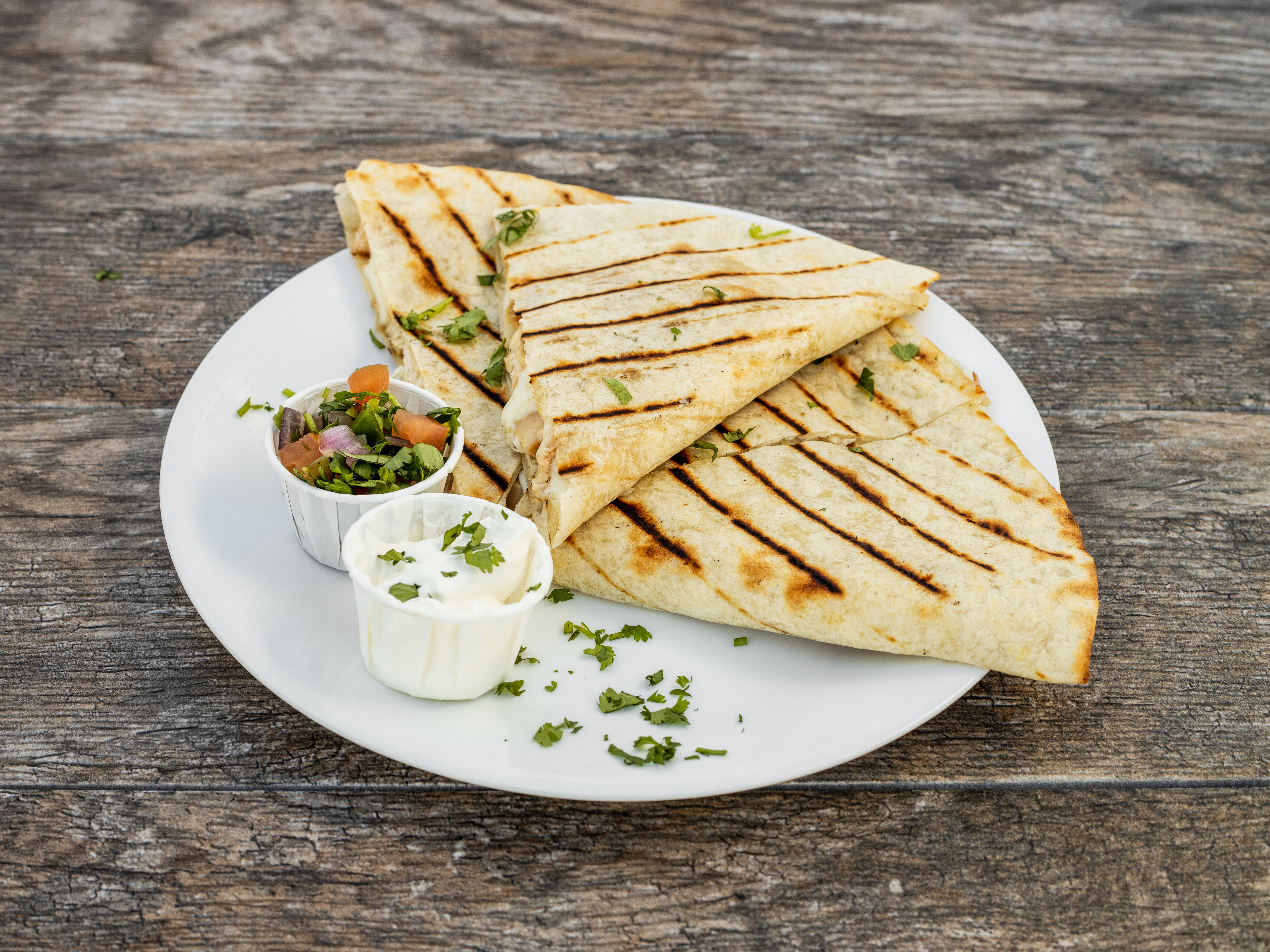 Order Chicken Quesadilla food online from Seaside Grill store, Los Angeles on bringmethat.com
