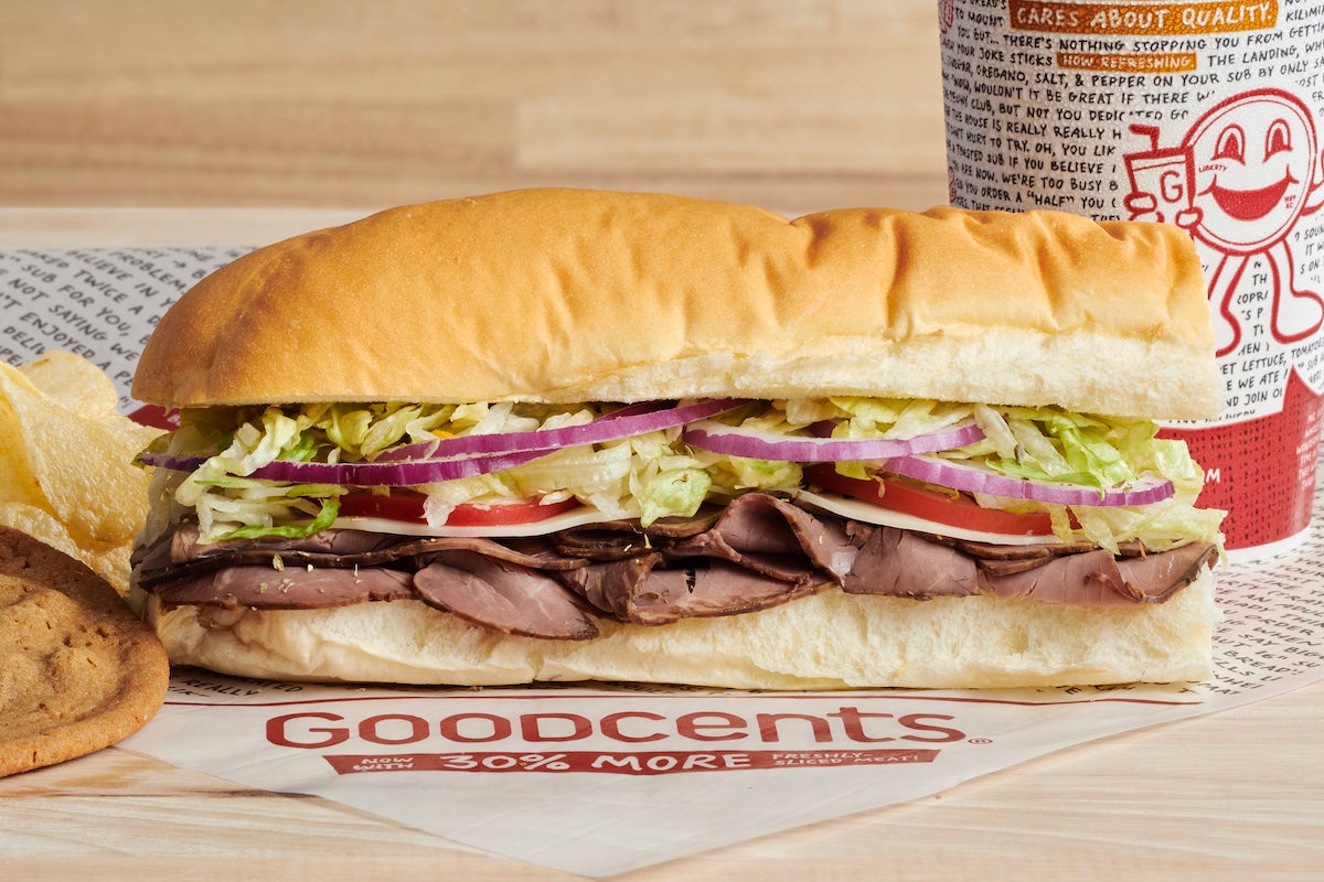 Order Roast Beef Combo 8" Half food online from Goodcents store, Lincoln on bringmethat.com