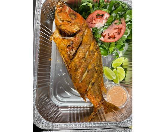 Order Fried Fish Plate (Pescado Frito) food online from KMPizza&Grill store, Lawrence on bringmethat.com