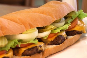 Order 1/4 lb. Cheeseburger food online from Hilltop Carryout store, Baltimore on bringmethat.com