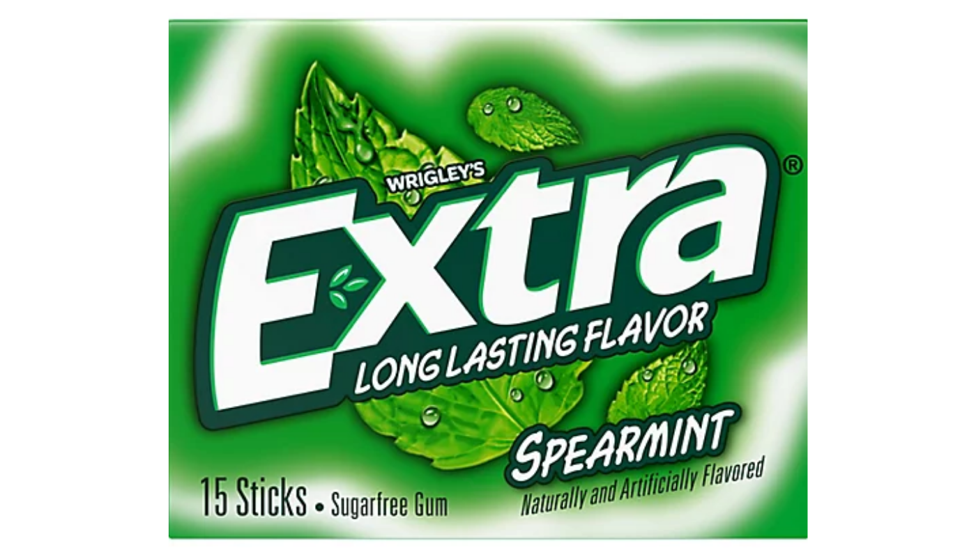 Order Extra Sugarfree Spearmint Gum 15 CT food online from Foodland Liquor store, Santa Ana on bringmethat.com