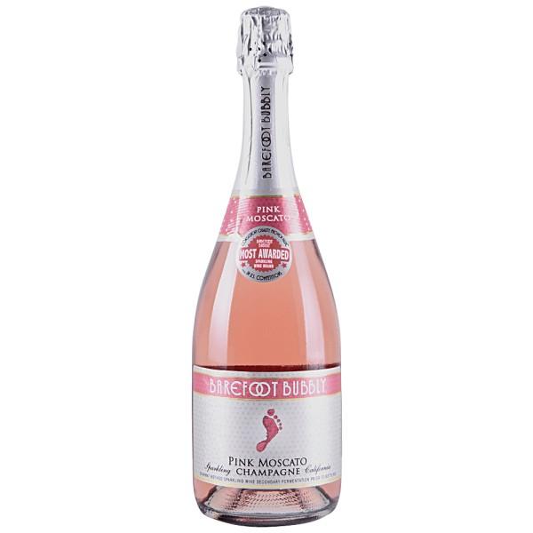 Order Barefoot Bubbly Pink Moscato Champagne 750 ml. food online from Village Wine & Spirits store, Ventura on bringmethat.com