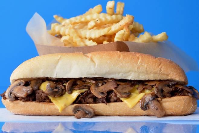 Order Mushroom Cheesesteak Combo food online from Fatties Philly Cheesesteaks store, Beech Grove on bringmethat.com