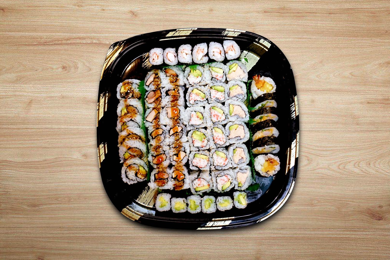 Order GOLDEN TRAY (ALL COOKED 52PCS) food online from Kiki Japanese Restaurant store, San Francisco on bringmethat.com