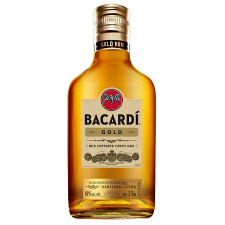 Order Bacardi Gold Rum 375 ml. food online from Mirage Wine & Liquor store, Palm Springs on bringmethat.com