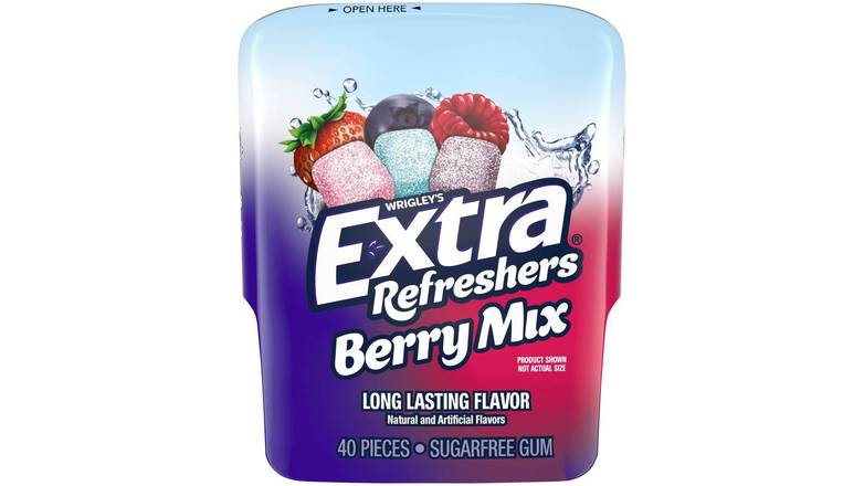 Order Extra refreshers berry mix sugar free gum 40 pieces food online from Route 7 Food Mart store, Norwalk on bringmethat.com