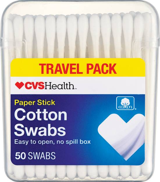 Order CVS Health Cotton Swabs Paper Stick, 50CT food online from Cvs store, LANCASTER on bringmethat.com