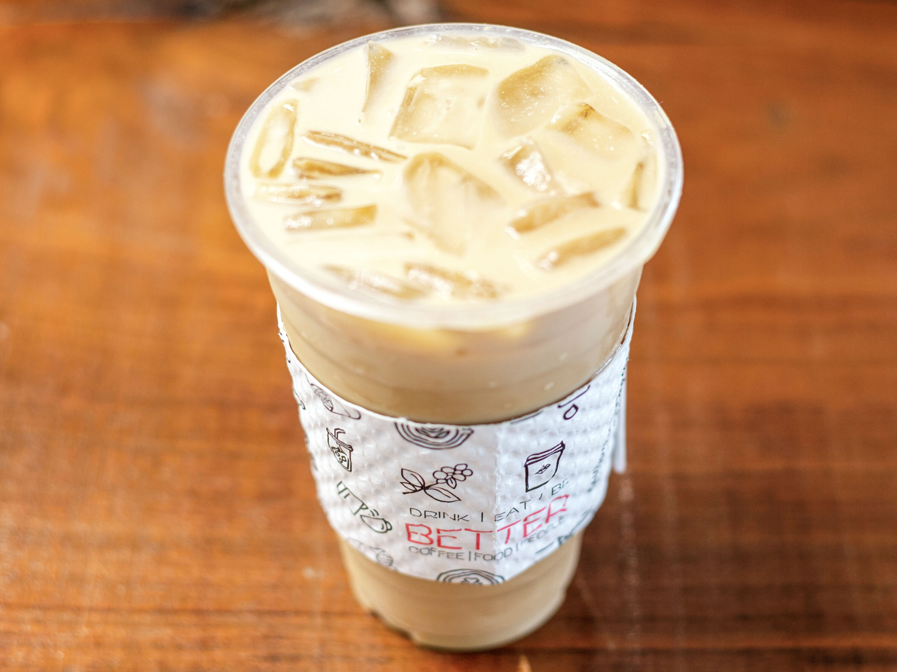 Order Iced Signature Latte food online from 392caffe store, Davenport on bringmethat.com