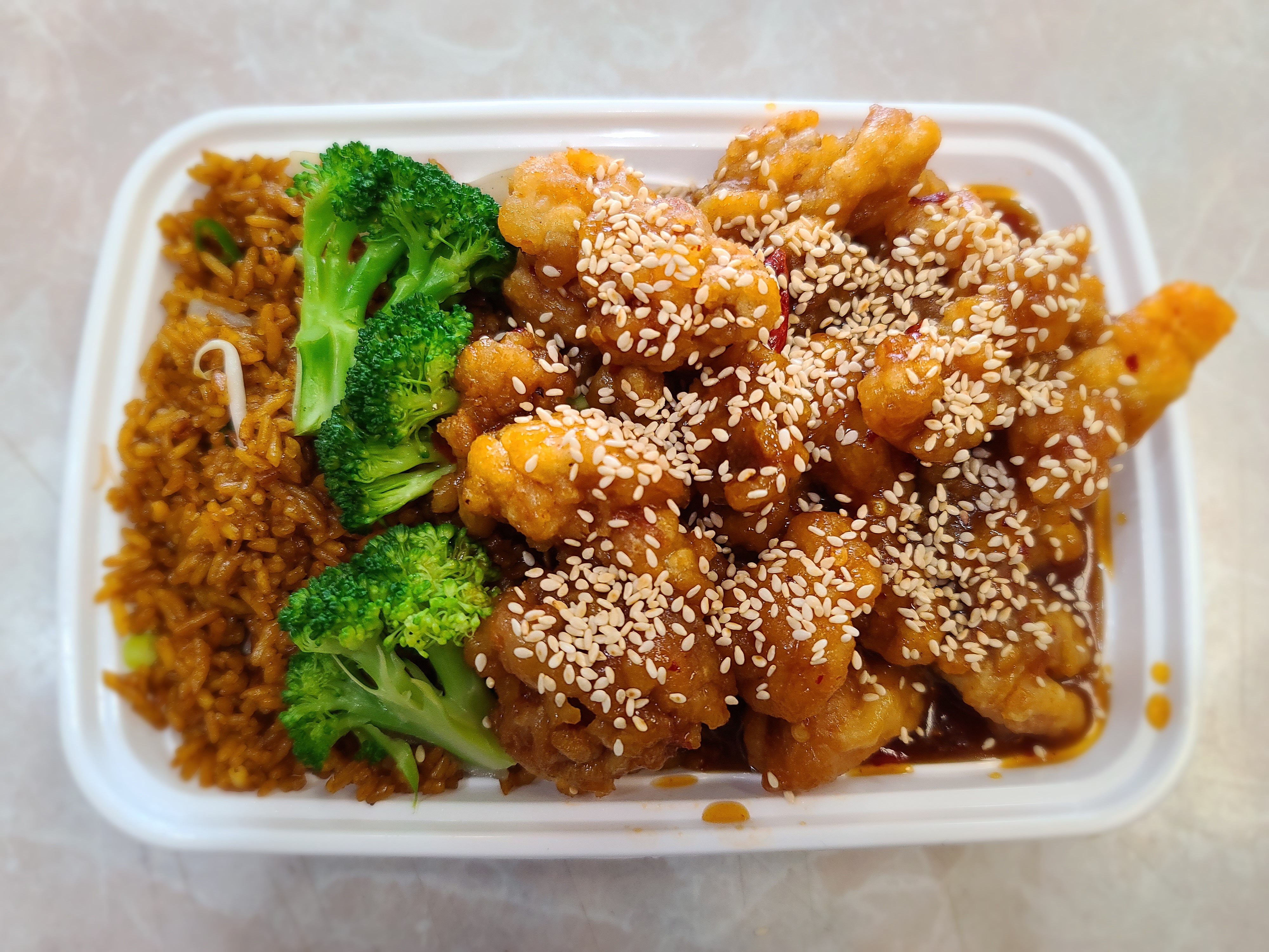 Order C.Sesame Chicken Combo food online from China King store, Florissant on bringmethat.com