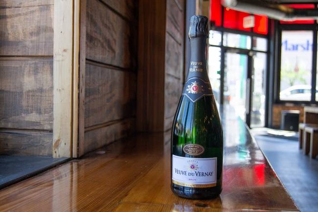 Order Veuve du Vernay Brut, 750ml sparkling wine (11% alcohol by volume) food online from Furious Spoon store, Chicago on bringmethat.com