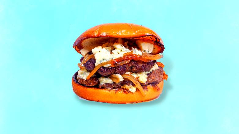 Order The BBQ Bleu Burger food online from TastyBuns store, San Diego on bringmethat.com