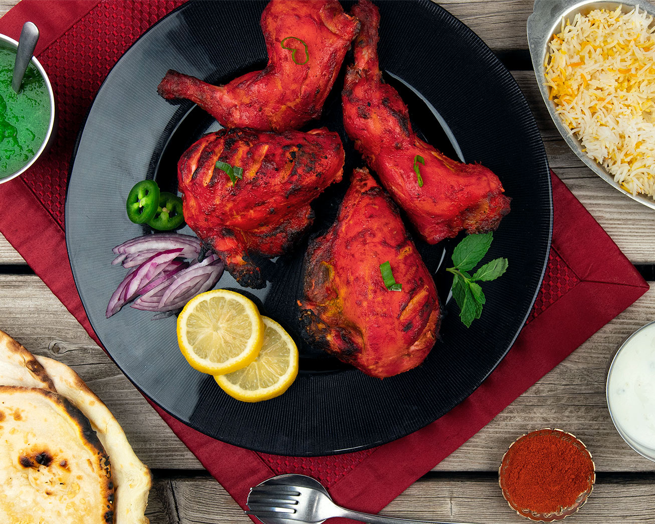 Order Tandoori Chicken Full food online from Himshikar restaurant store, Chicago on bringmethat.com
