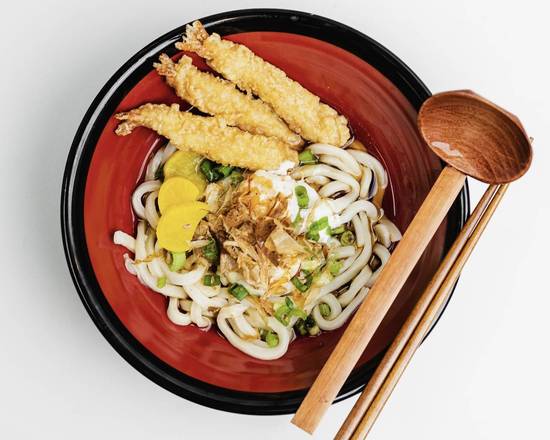 Order Shrimp Tempura Udon Noodle Soup food online from Izaka Donburi store, Falls Church on bringmethat.com