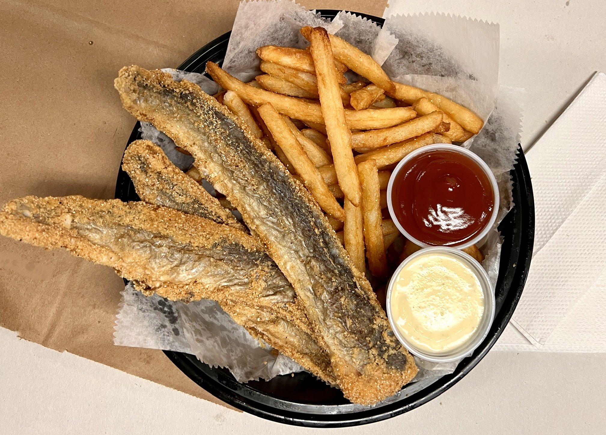 Order Trout (3 pcs) food online from Sc Fried Seafood store, Atlanta on bringmethat.com