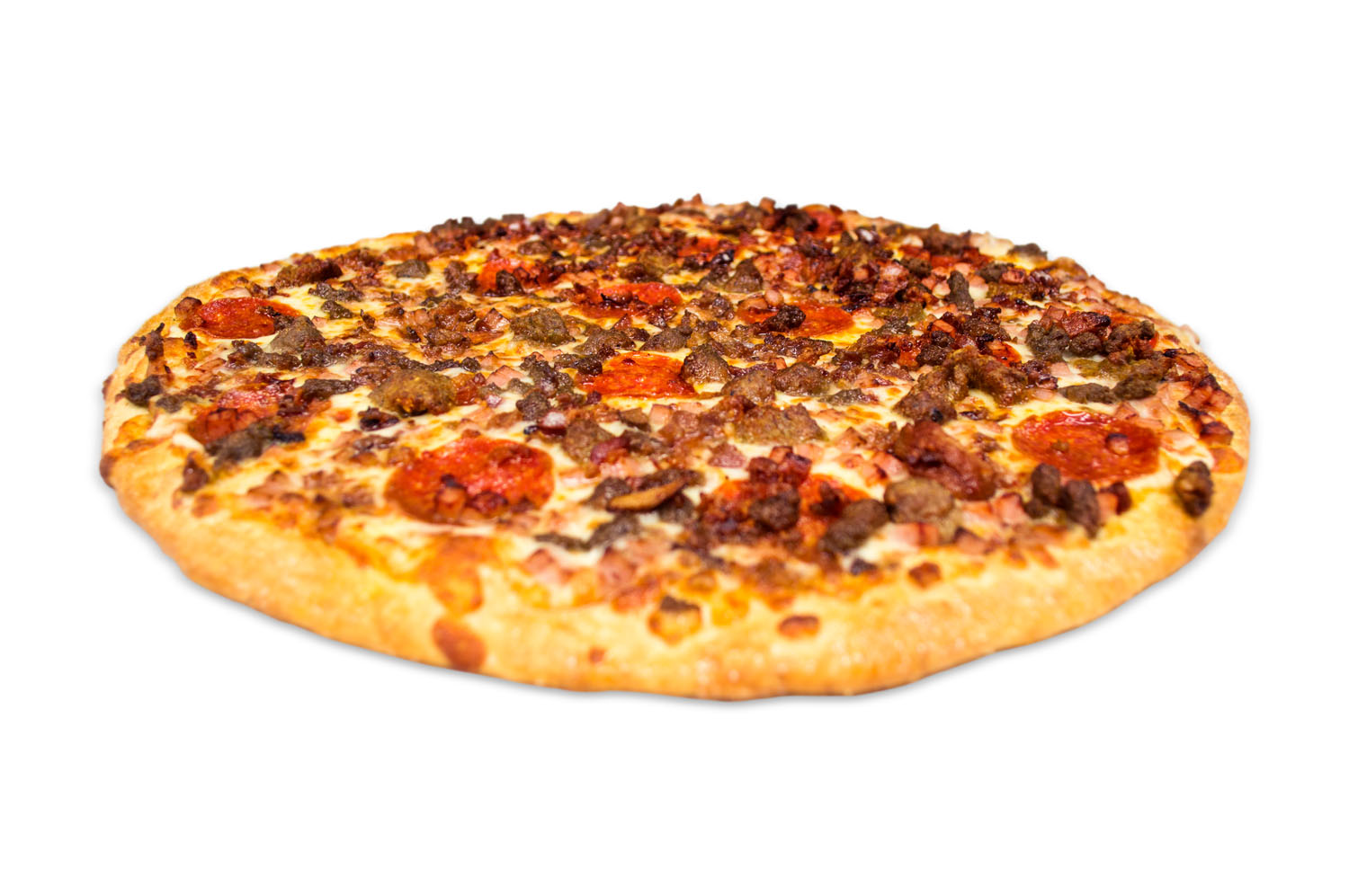 Order Meat Lovers Pizza food online from Geno's Pizzerias store, Gilbert on bringmethat.com
