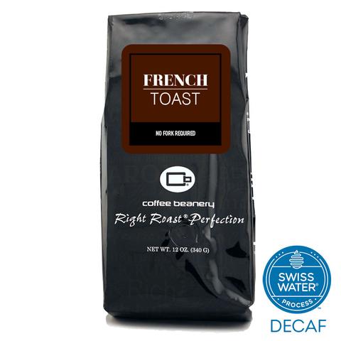 Order 12oz Whole Bean French Toast Swiss Water Process Flavored Decaf Coffee food online from The Coffee Beanery store, Wyomissing on bringmethat.com