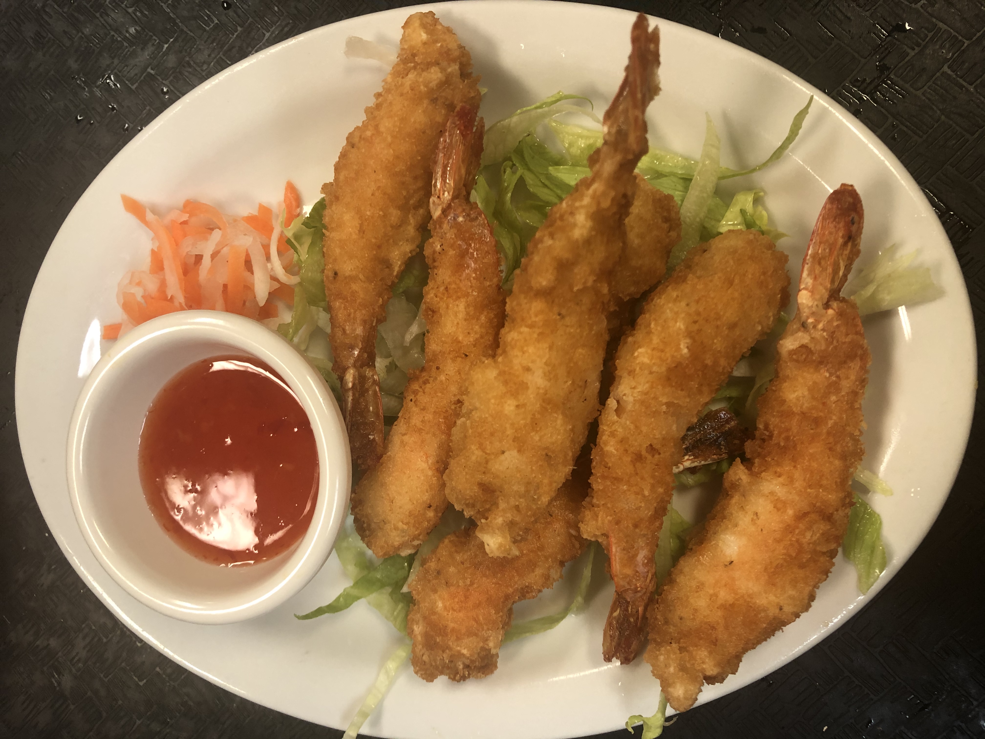 Order 8. Tempura Shrimps (Tôm chiên Xù) food online from Saigon House store, San Leandro on bringmethat.com