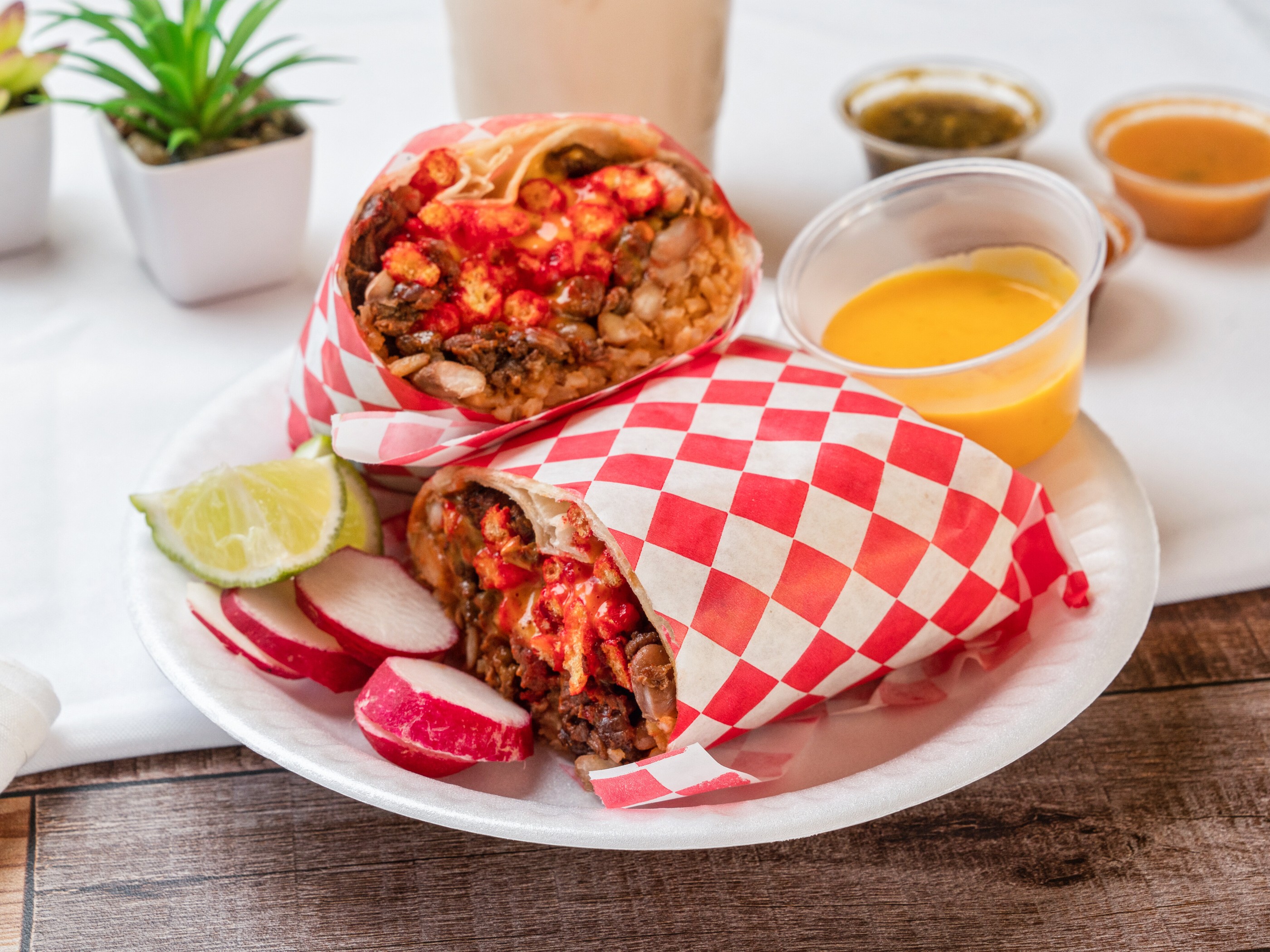 Order Hot Cheeto Burrito food online from Fuegos Bar And Grill store, Bakersfield on bringmethat.com