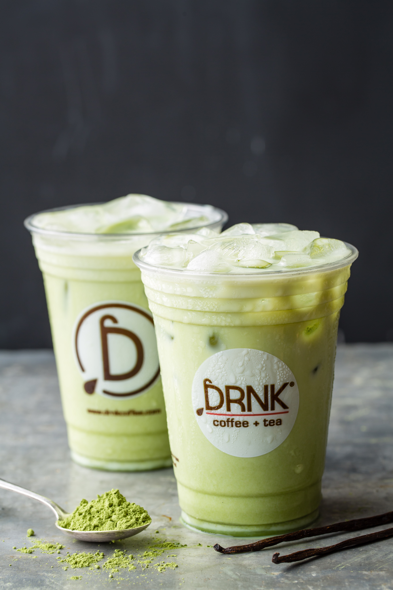 Order Iced Vanilla Green Matcha Latte food online from Drnk Coffee + Tea store, Sterling on bringmethat.com