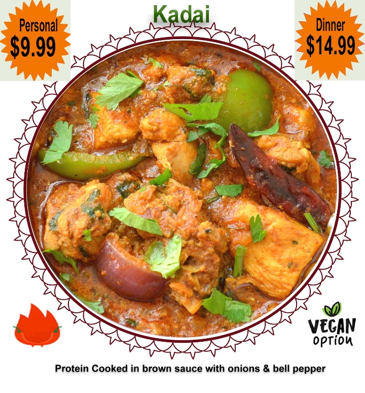 Order L-Kadai food online from Dakshin Indian Bistro - N Hamilton Rd store, Columbus on bringmethat.com