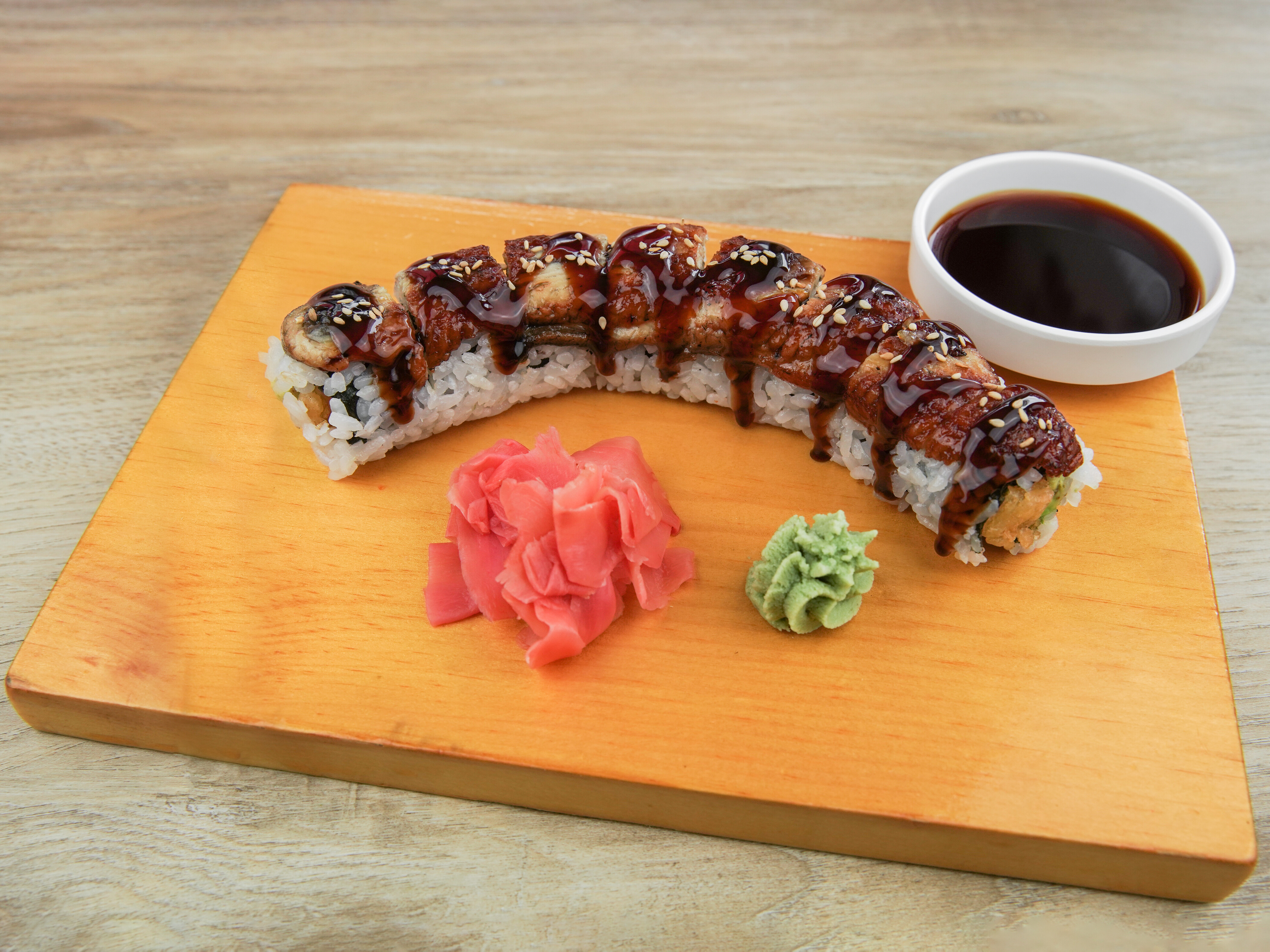 Order 17. Black Dragon Roll food online from Osaka Sushi store, Little Falls on bringmethat.com