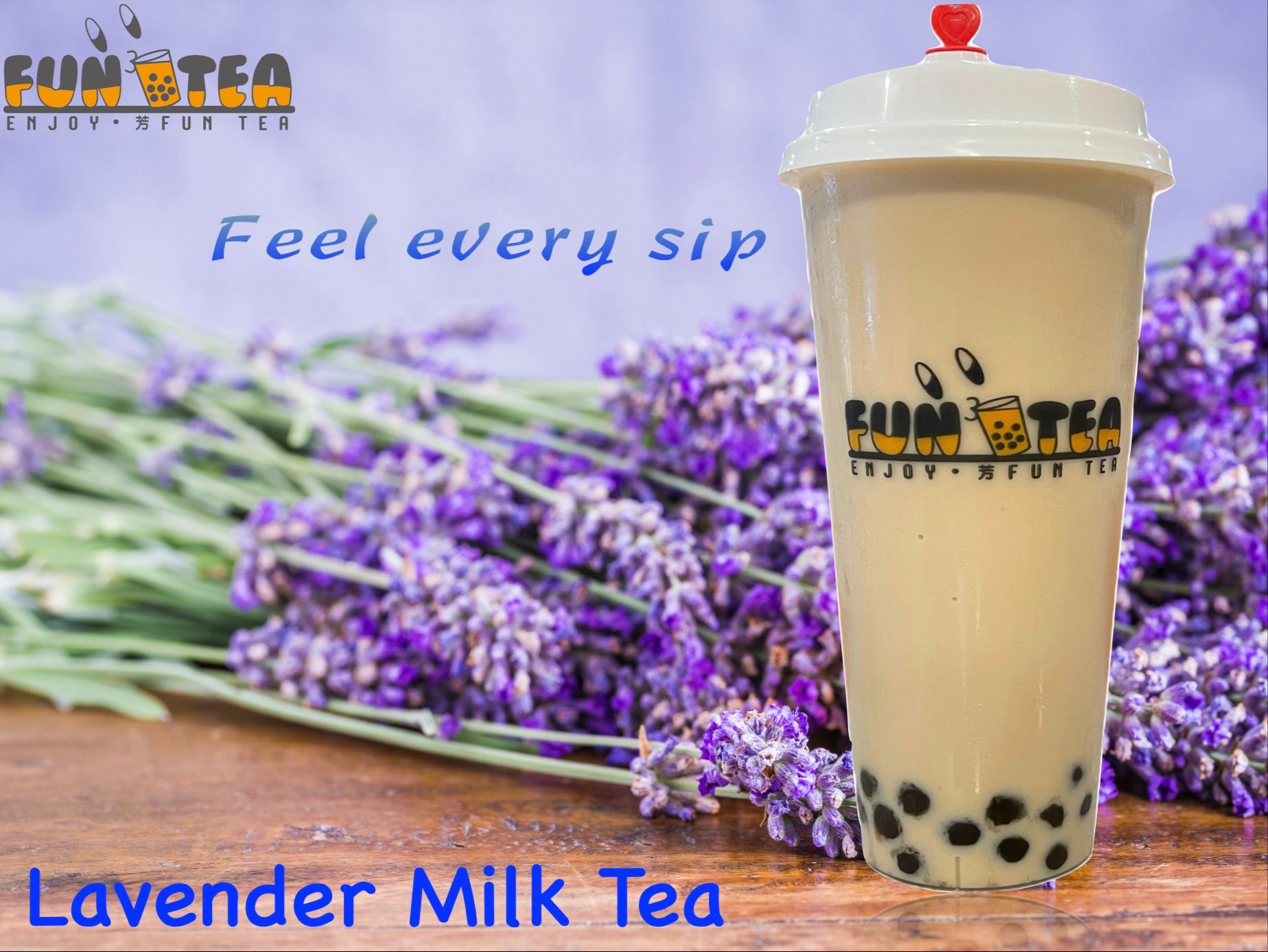 Order Lavender Milk Tea (Assam Black Tea) food online from Funtea store, Louisville on bringmethat.com