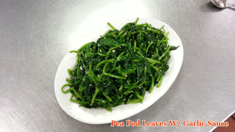 Order 29. Pea Pod Leaves with Garlic Sauce Special food online from Golden Bowl store, Westmont on bringmethat.com