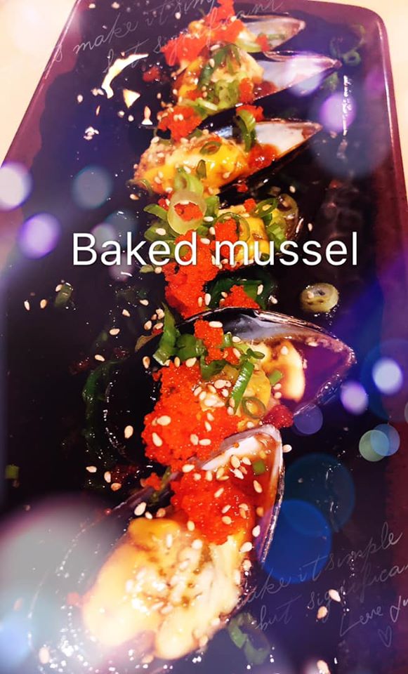 Order 9. Baked Mussels food online from Sumo Japanese Steak House store, Edmond on bringmethat.com