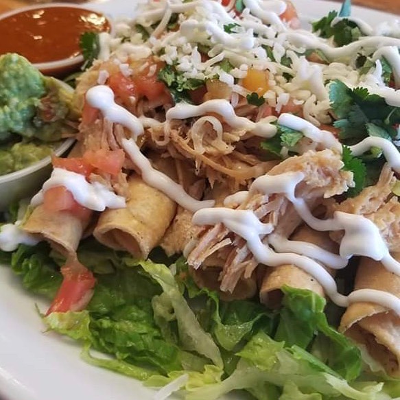 Order 5 Rolled Tacos food online from Maskadores Taco Shop #16 store, Phoenix on bringmethat.com