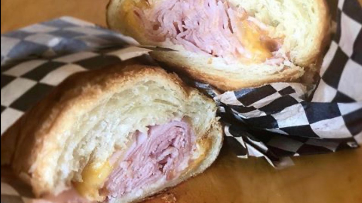 Order Ham and Cheese Croissant food online from Zing Cafe store, Berkeley on bringmethat.com