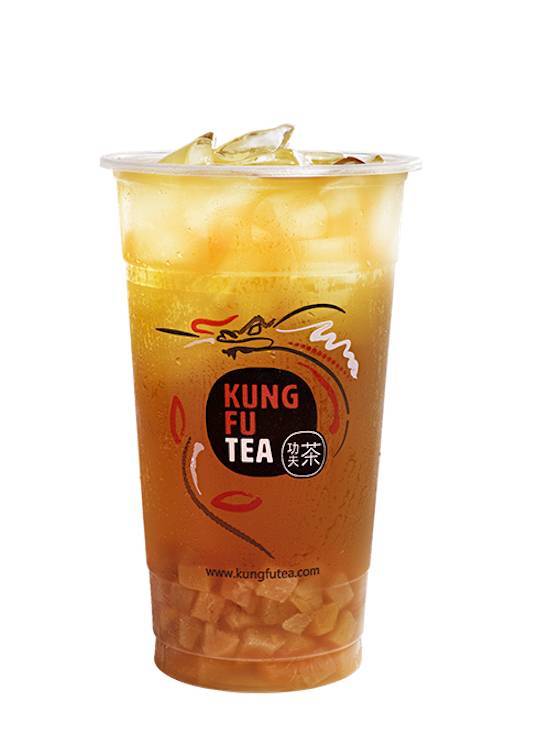 Order Peach Oolong Tea Punch food online from Kung Fu Tea store, Denver on bringmethat.com