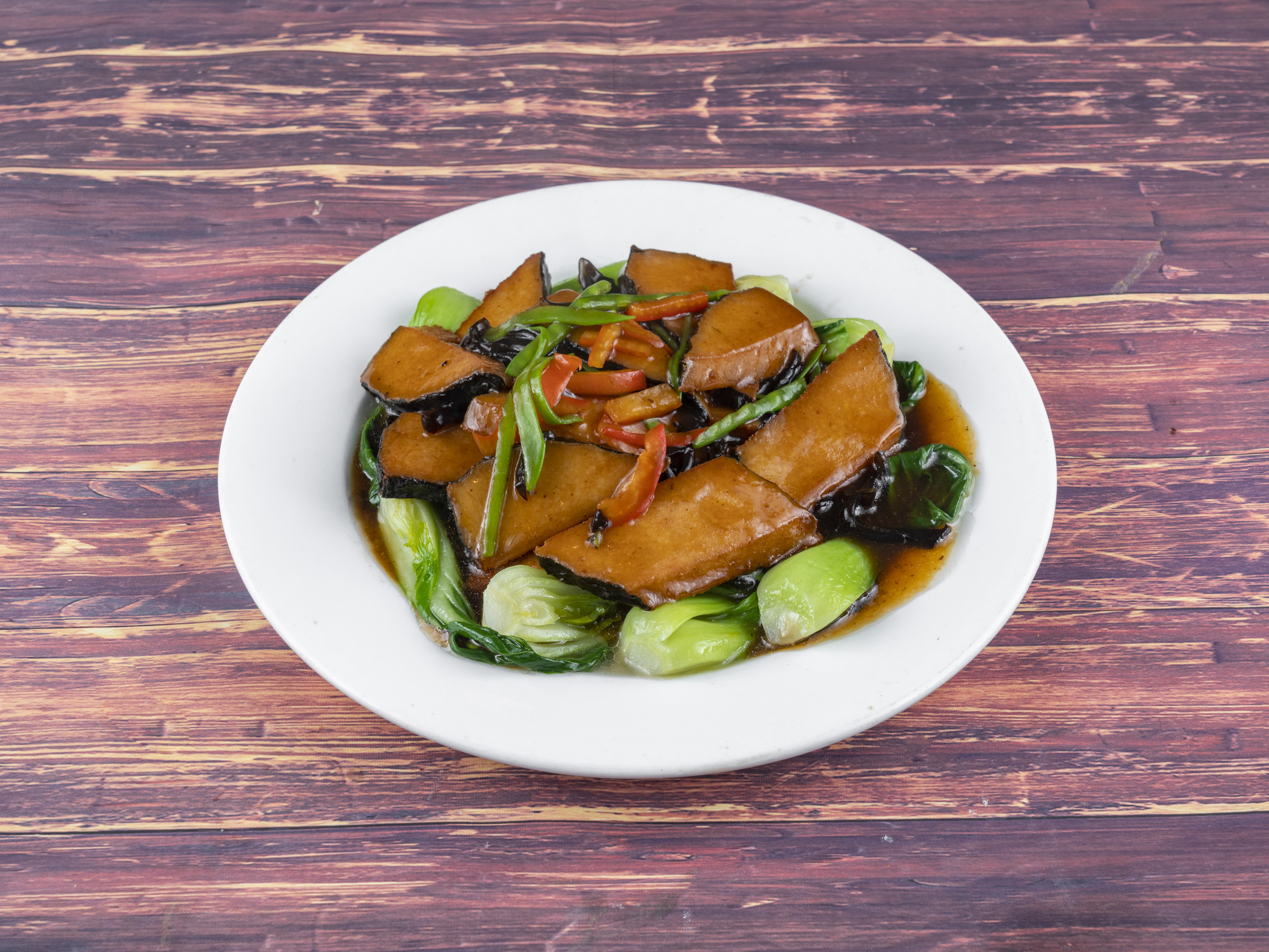 Order Veggie Fish with Sweet and Sour Sauce food online from Pine Forest Vegetarian Restaurant store, Houston on bringmethat.com