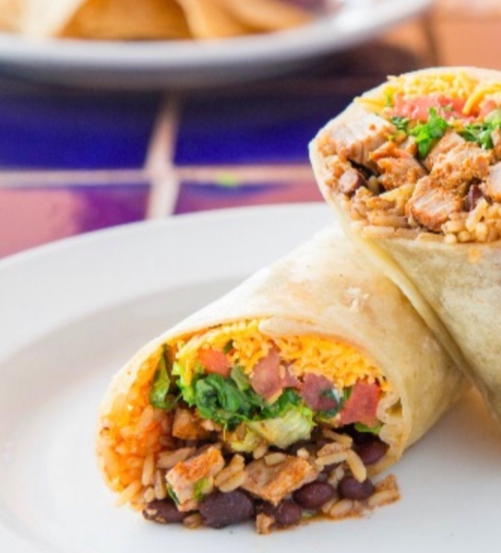 Order Grilled Chicken Burrito food online from Pancho Taqueria store, Needham on bringmethat.com