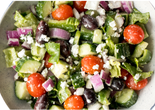 Order Greek Salad food online from Solo Burgers&Wings store, Dallas on bringmethat.com