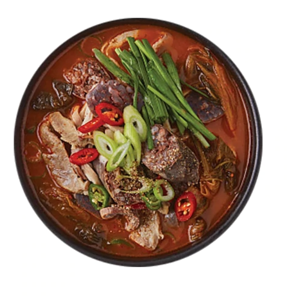 Order Spicy Soon Dae-Guk (매운 순대국)  Soup food online from Crazy Noodle And Chicken store, Glendale on bringmethat.com