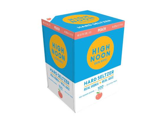 Order High Noon, Peach Vodka & Soda · 12 oz can × 24 (Units of 4) food online from House Of Wine store, New Rochelle on bringmethat.com