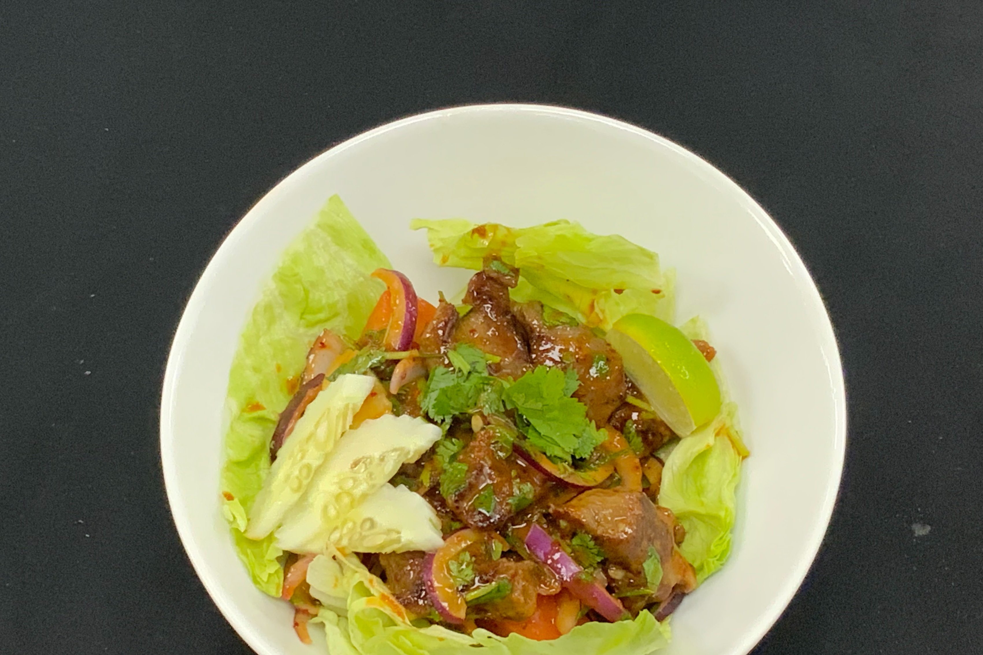 Order Grill ( Yum Nua) Beef Salad food online from Rai Lay Thai Cuisine store, Charlotte on bringmethat.com