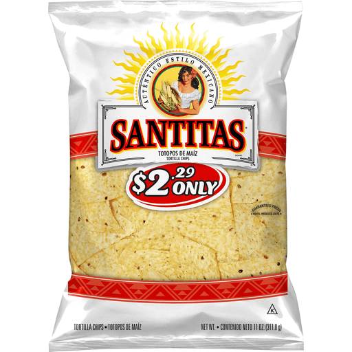 Order Santitas  White Corn Tortilla Chips  (11 OZ) 138119 food online from Bevmo! store, Pasadena on bringmethat.com