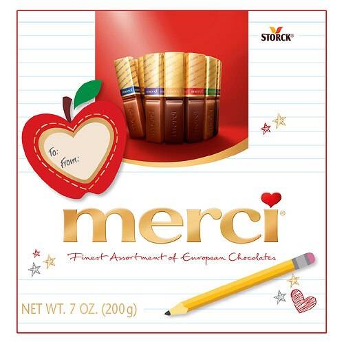 Order Merci Valentine's Finest Assortment of European Chocolate - Teacher Appreciation Box - 7.0 OZ food online from Walgreens store, Denton on bringmethat.com