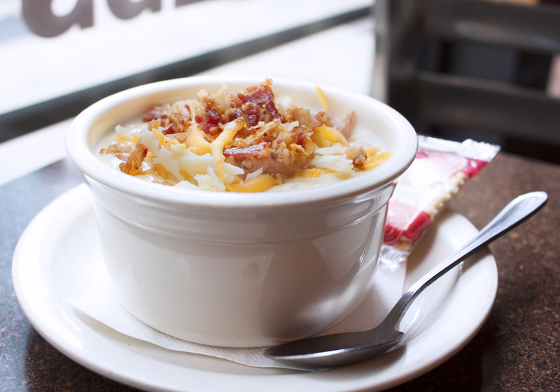Order Bowl of Potato Bacon Soup food online from Press Box Grill store, Dallas on bringmethat.com