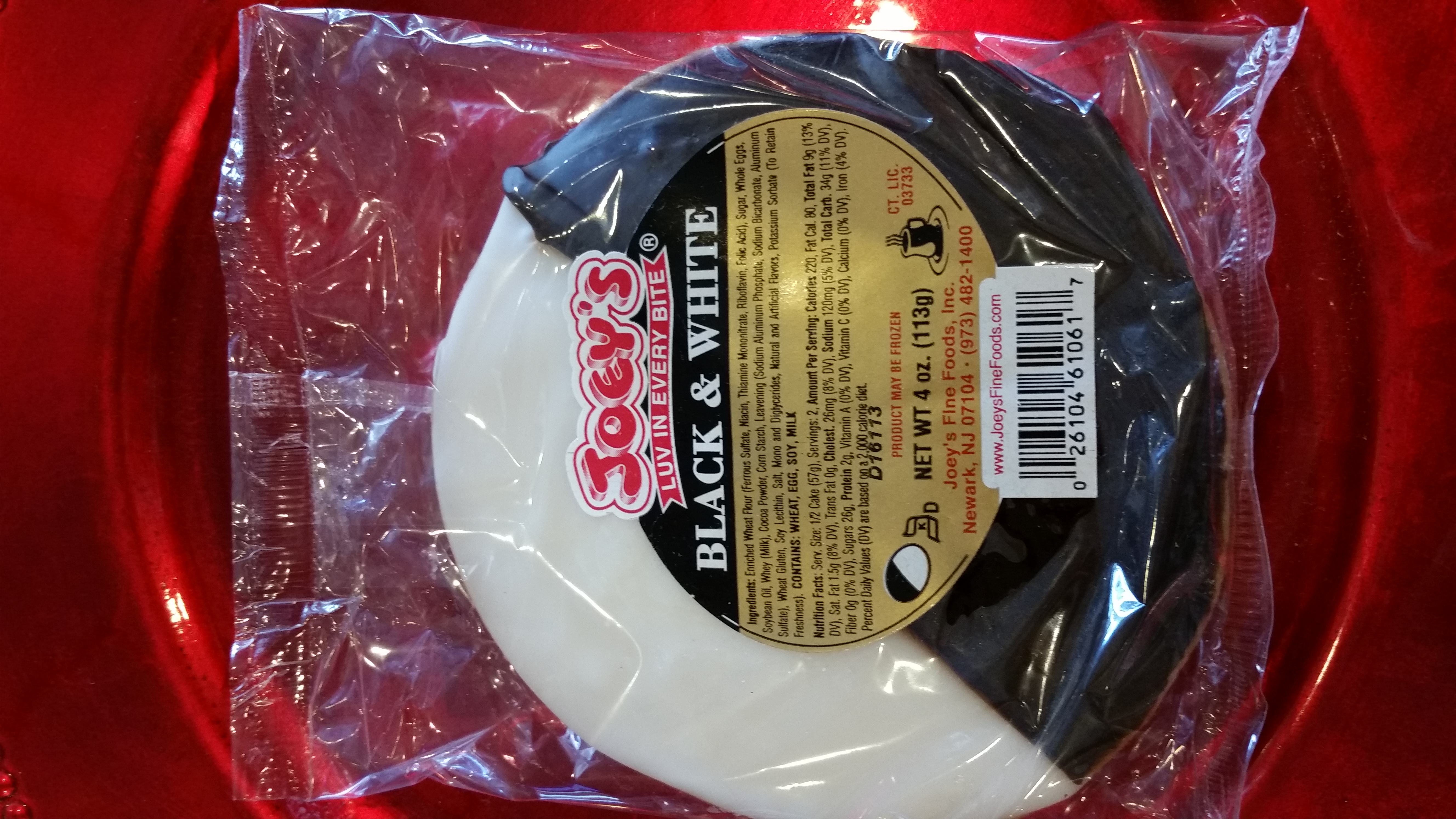 Order Joey's Black & White Cookie food online from Rocco's New York Pizza store, North Las Vegas on bringmethat.com