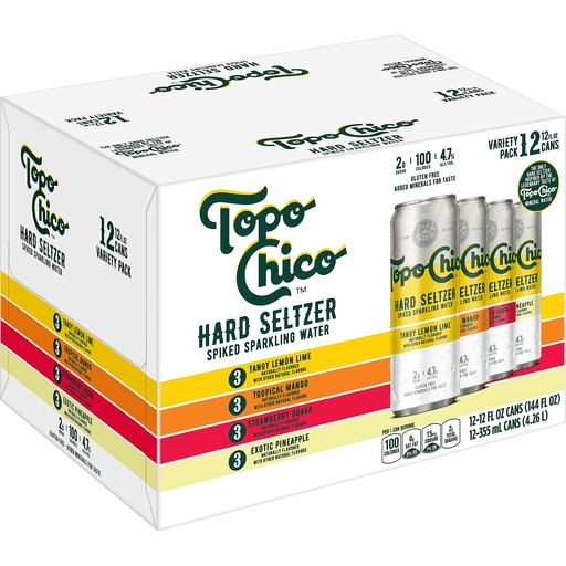 Order Topo Chico Hard Seltzer Variety - 12 pack 12oz cans food online from Cactus Food Mart store, Scottsdale on bringmethat.com