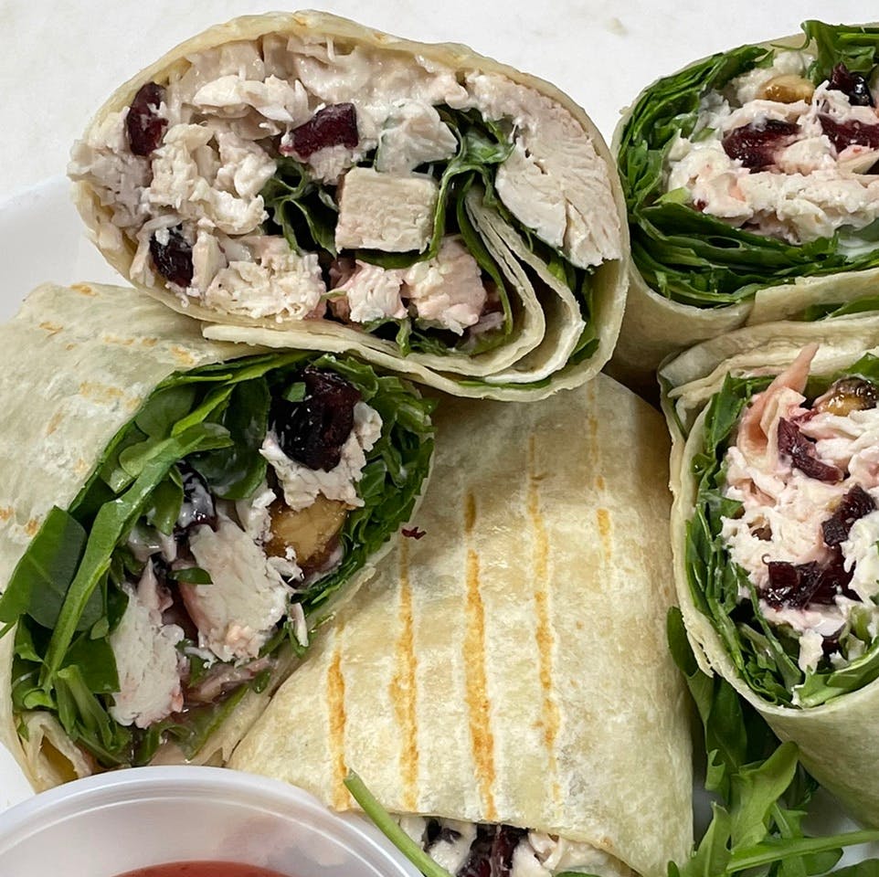 Order Chicken Cranberry Wrap - Wrap food online from Davila's Pizza & Restaurant store, Hackettstown on bringmethat.com