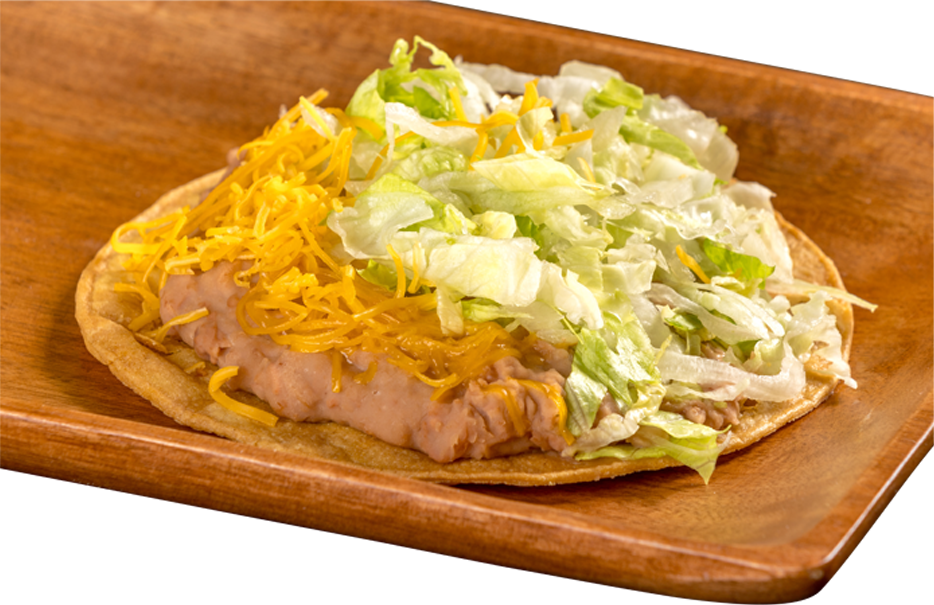 Order Bean Tostada food online from Filibertos Mexican Food store, Oro Valley on bringmethat.com