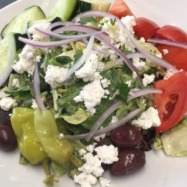 Order Lunch Greek Salad food online from Semolina Kitchen & Bar store, Medford on bringmethat.com