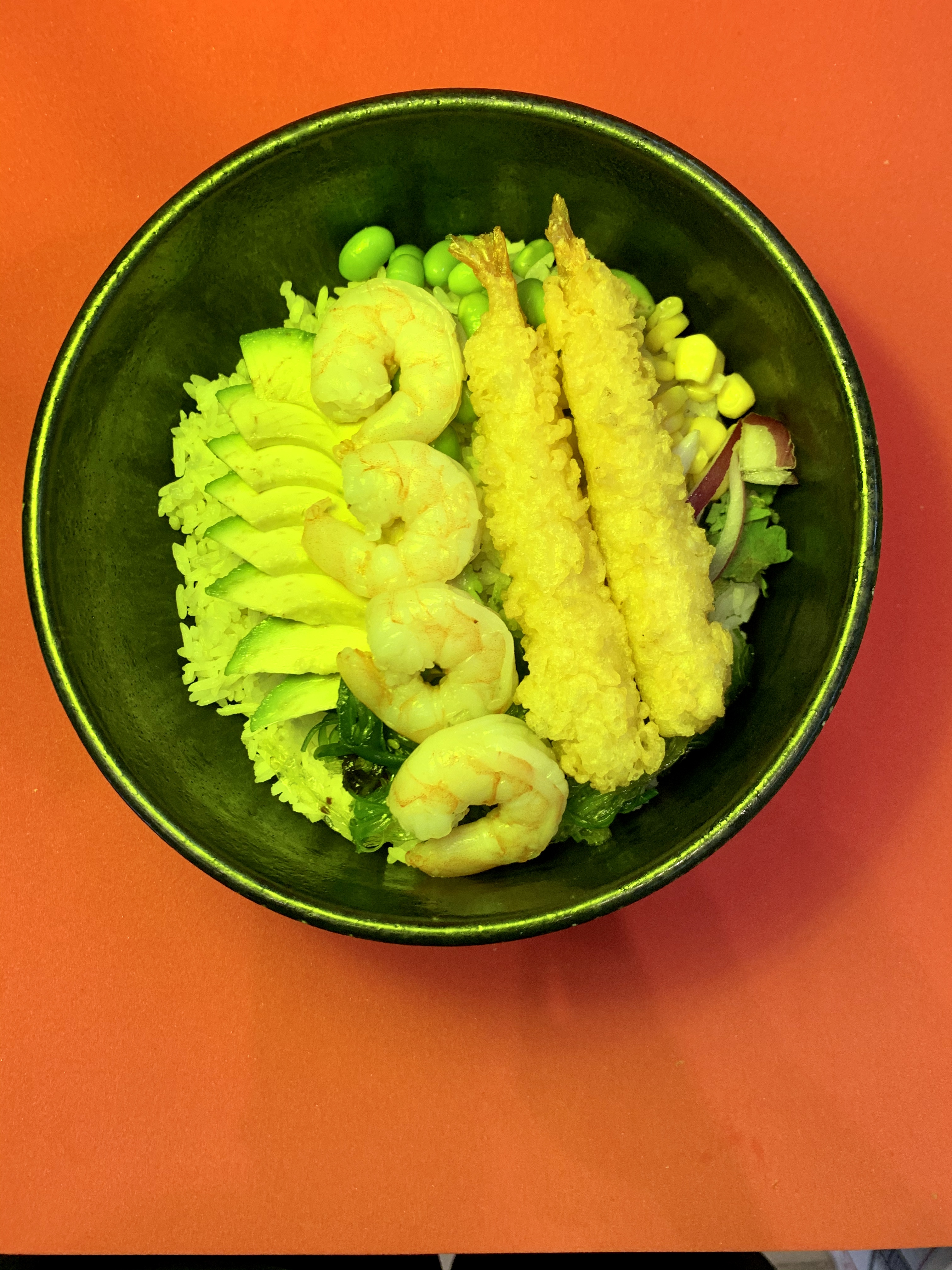 Order 2. Avocado Double Shrimp Boat food online from Poke N Ramen 360 store, Hanover on bringmethat.com