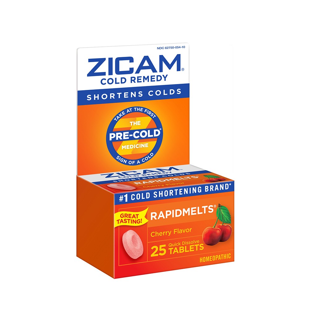 Order Zicam Adult Homeopathic Cold Shortening RapidMelt, Cherry - 25 ct food online from Rite Aid store, Chino Hills on bringmethat.com