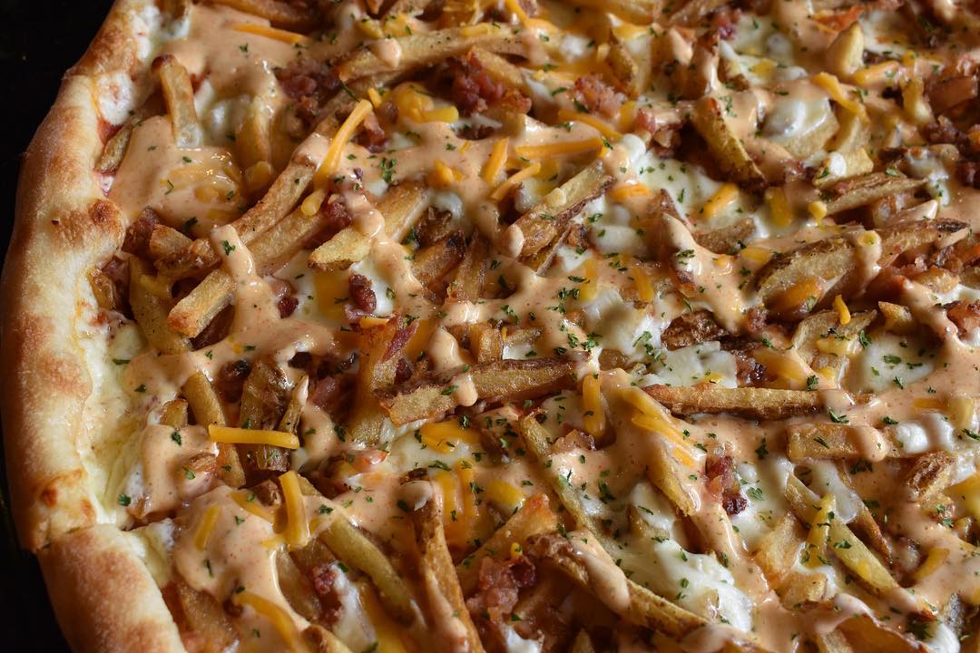 Order Bacon Potato Pizza food online from Two Cousins Paradise store, Paradise on bringmethat.com
